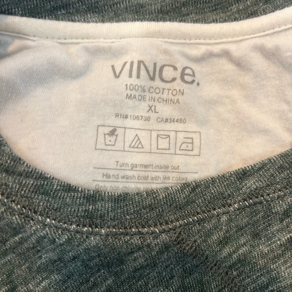 Vince Men's Heathered Forest Green Crewneck Sweatshirt XL GUC - Picture 2 of 4